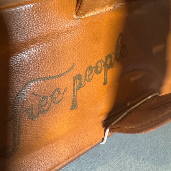 Free People Leather river Woven Slide Sandals Brown – Women’s Size 8/ 38.5 - Picture 9 of 10